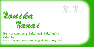 monika nanai business card